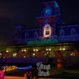 Main Street Train Station in the Magic Kingdom – Halloween style! (click to enlarge) Thanks to all who voted in the poll – Halloween won as of right now, but you can keep voting!