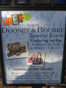 Tren-D sign for Dooney and Bourke event 
