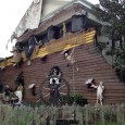 I have driven by this house for a month now, watching Neil Motti with Tri County Maintenance turn the home of Kim Hawk into this spooky pirate-filled masterpiece.  This is an annual tradition here in Celebration and just one of the many homes that go all out for holiday decor....
