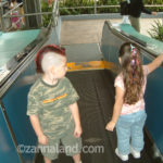 the kids exiting the Wedway People Mover (TTA) in December of 2005