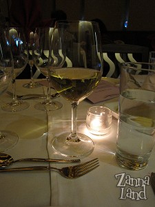 White table wine at The Wave