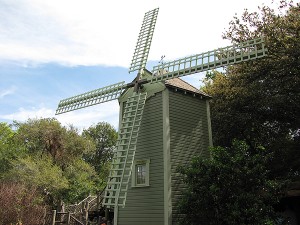 Potter's Mill as you approach the island