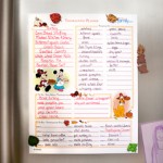 Disney Thanksgiving planner