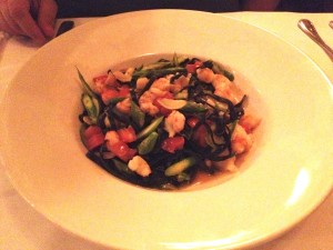 Black Linguini with Florida Rock Shrimp