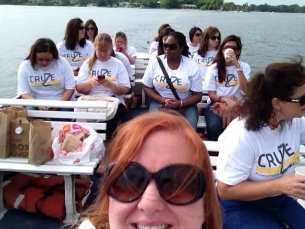 Bloggers on the Winter Park Scenic Boat Tour