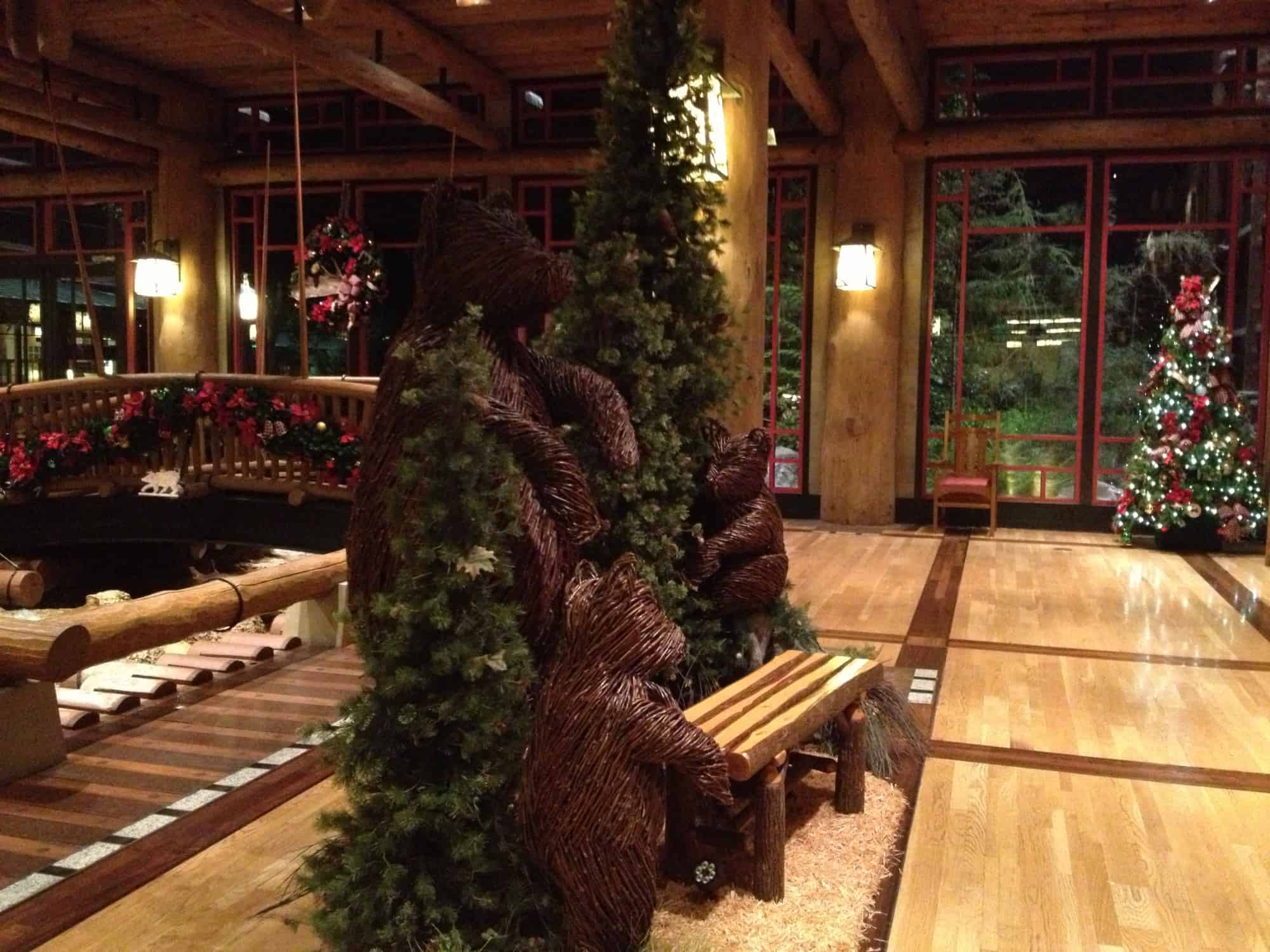 Wilderness Lodge Christmas Tree Installation