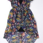 D-Signed Stylediaries Collection Water Color Floral Chiffon Wrap Hi Low Dress