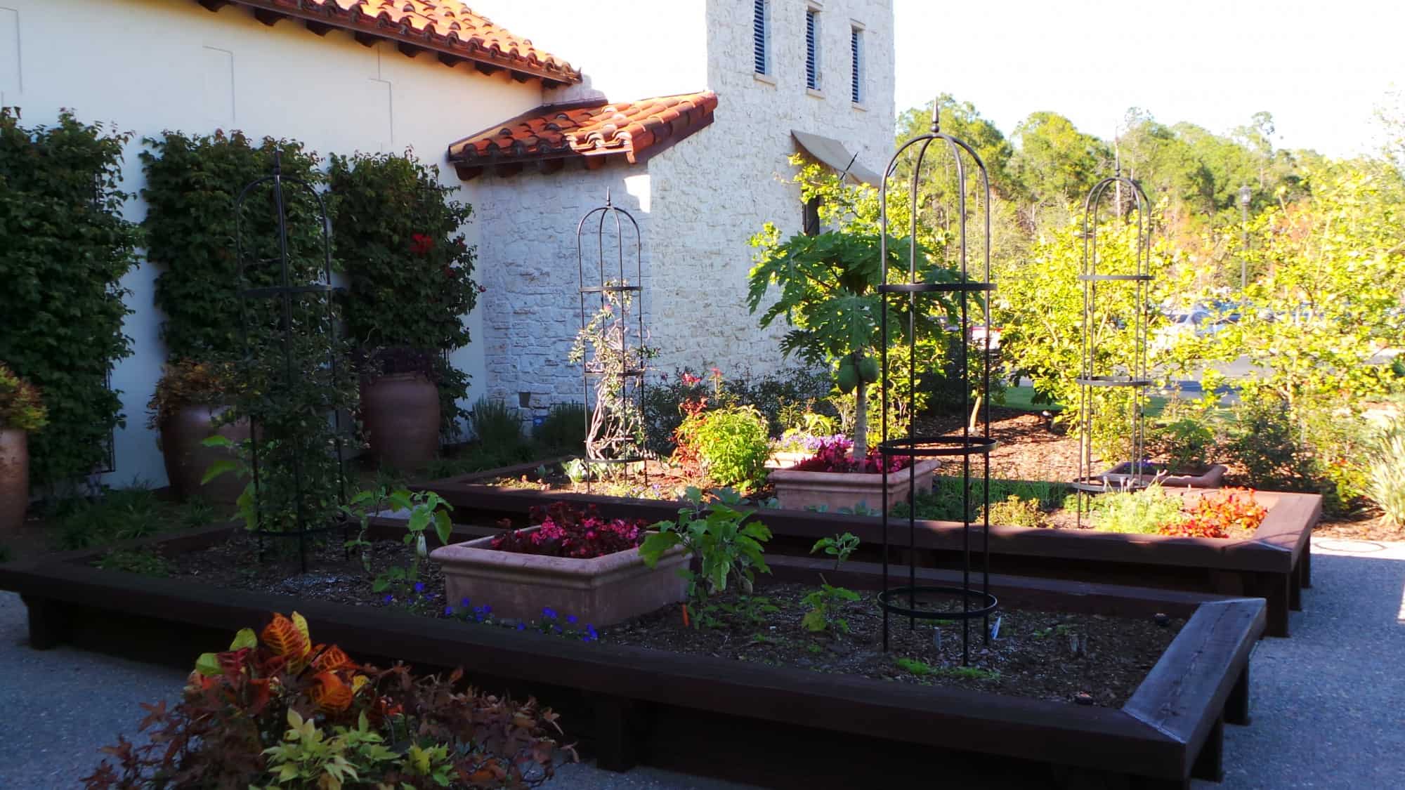 Summerhouse herb garden