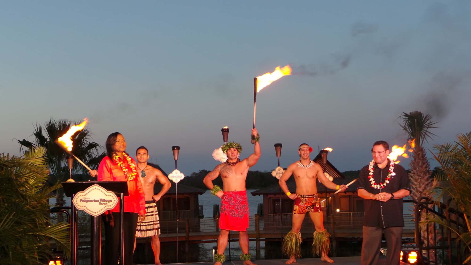 Opening ceremony torch lighting