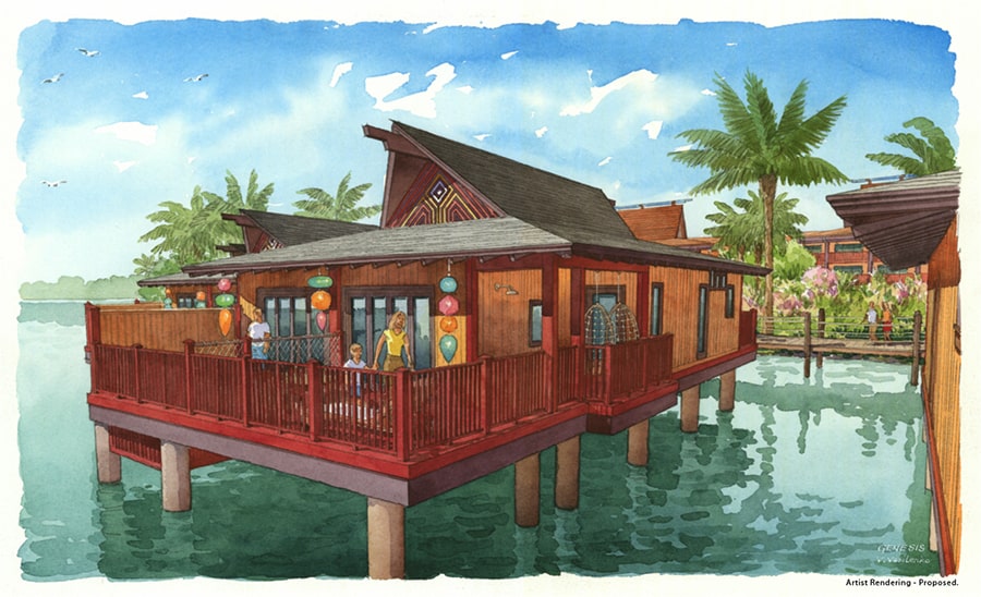 Polynesian Bungalow artist rendering