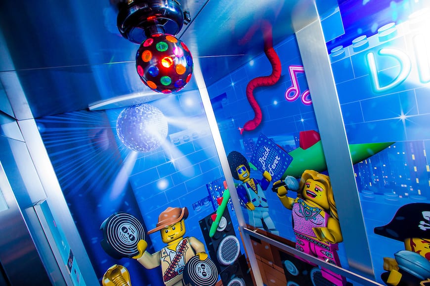 Disco Elevator!  (PHOTO / Elaine Litherland for LEGOLAND Florida/Merlin Entertainments Group Inc.)