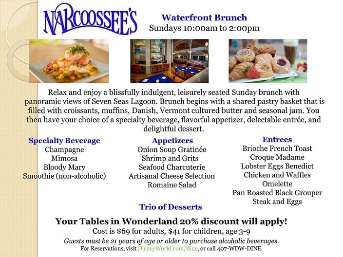 Narcoossees Waterfront Brunch