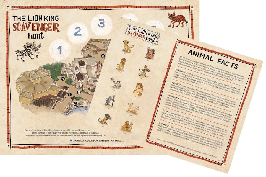 Lion King Scavenger Hunt