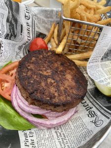 Vegan burger at Calypso Pool Bar Caribe Royale