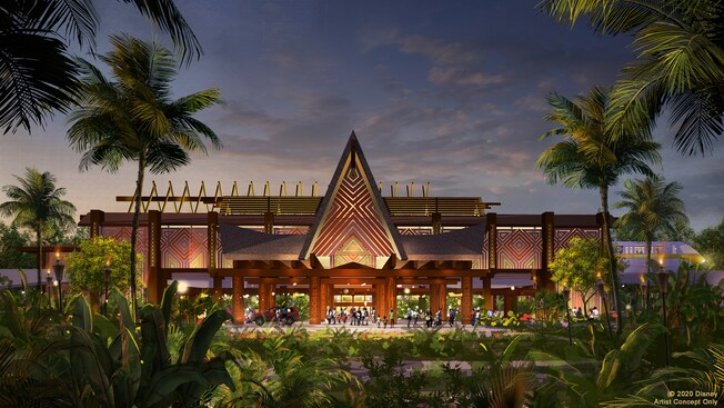 Disney's Polynesian Village Resort Port Cochere artists rendering